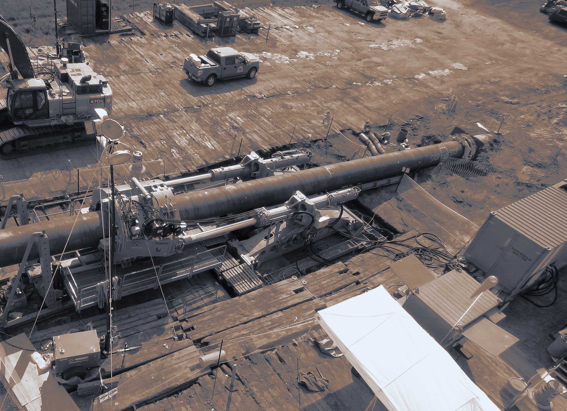 Direct pipe installation crossing